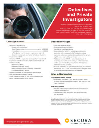 Detectives and Private Investigators Sell Sheet